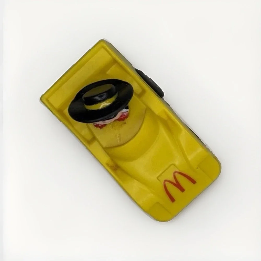 1988 McDonald's Happy Meal Toy Hamburgler Yellow Car Pull-Back Toy